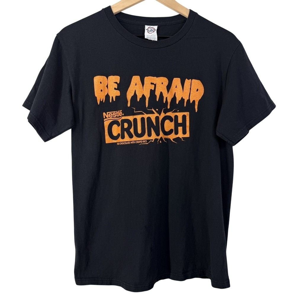 Nestle Crunch Be Afraid Halloween Graphic T Shirt Black Mens Medium 2012